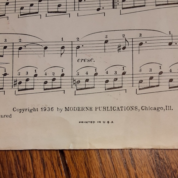 Venetian Boat Song Vintage Sheet Music - Picture 7 of 7